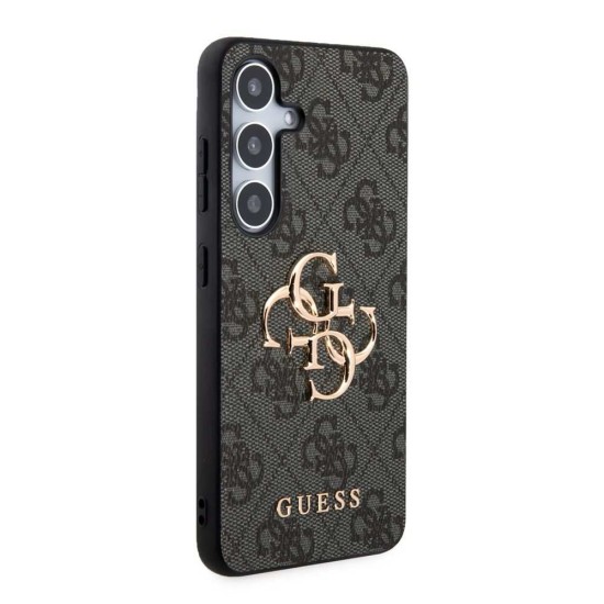 Husa Guess PU 4G Metal Logo pentru Samsung Galaxy S24+, Gri (Bakr, GUHCS24M4GMGGR) by www.silkase.ro