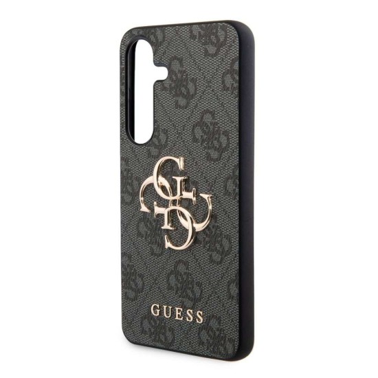 Husa Guess PU 4G Metal Logo pentru Samsung Galaxy S24+, Gri (Bakr, GUHCS24M4GMGGR) by www.silkase.ro