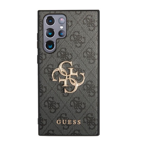 Husă Guess PU 4G Metal Logo pentru Samsung Galaxy S24 Ultra, Grey (Bakr, GUHCS24L4GMGGR) by www.silkase.ro