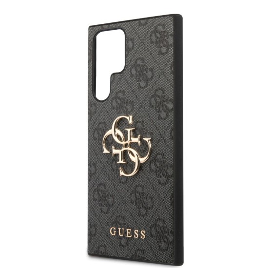 Husă Guess PU 4G Metal Logo pentru Samsung Galaxy S24 Ultra, Grey (Bakr, GUHCS24L4GMGGR) by www.silkase.ro