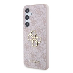 Husă Guess PU 4G Metal Logo pentru Samsung Galaxy S24, Roz