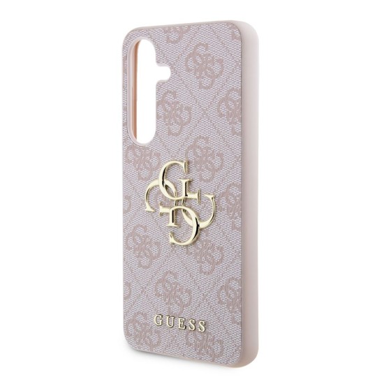 Husă Guess PU 4G Metal Logo pentru Samsung Galaxy S24, Roz (Bakr, GUHCS24S4GMGPI) by www.silkase.ro