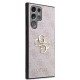 Husă Guess PU 4G Metal Logo pentru Samsung Galaxy S24 Ultra, Pink (Bakr, GUHCS24L4GMGPI) by www.silkase.ro