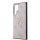 Husă Guess PU 4G Metal Logo pentru Samsung Galaxy S24 Ultra, Pink (Bakr, GUHCS24L4GMGPI) by www.silkase.ro