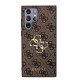 Husa Guess PU 4G Metal Logo pentru Samsung Galaxy S24 Ultra, Maro (Bakr, GUHCS24L4GMGBR) by www.silkase.ro