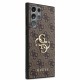 Husa Guess PU 4G Metal Logo pentru Samsung Galaxy S24 Ultra, Maro (Bakr, GUHCS24L4GMGBR) by www.silkase.ro
