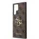 Husa Guess PU 4G Metal Logo pentru Samsung Galaxy S24 Ultra, Maro (Bakr, GUHCS24L4GMGBR) by www.silkase.ro