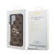 Husa Guess PU 4G Metal Logo pentru Samsung Galaxy S24 Ultra, Maro (Bakr, GUHCS24L4GMGBR) by www.silkase.ro