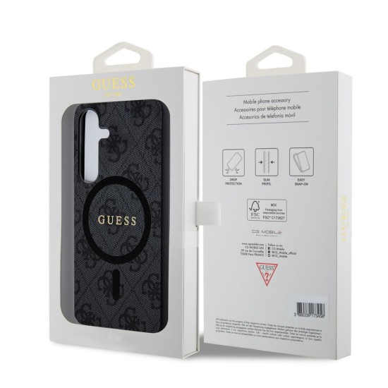 Husă Guess PU Leather 4G Colored Ring MagSafe pentru Samsung Galaxy S24 Black Husă Guess PU Leather 4G Colored Ring MagSafe pentru Samsung Galaxy S24 Black (Bakr, GUHMS24SG4GFRK) by www.silkase.ro