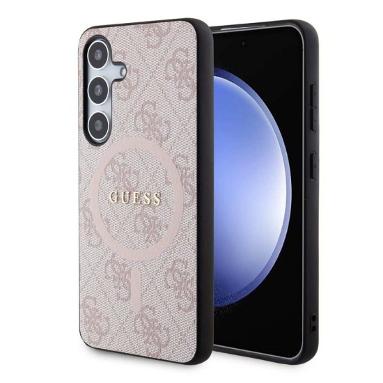 Husa Guess PU Leather 4G Colored Ring MagSafe pentru Samsung Galaxy S24, Roz Husa Guess PU Leather 4G Colored Ring MagSafe pentru Samsung Galaxy S24, Roz (Bakr, GUHMS24SG4GFRP) by www.silkase.ro