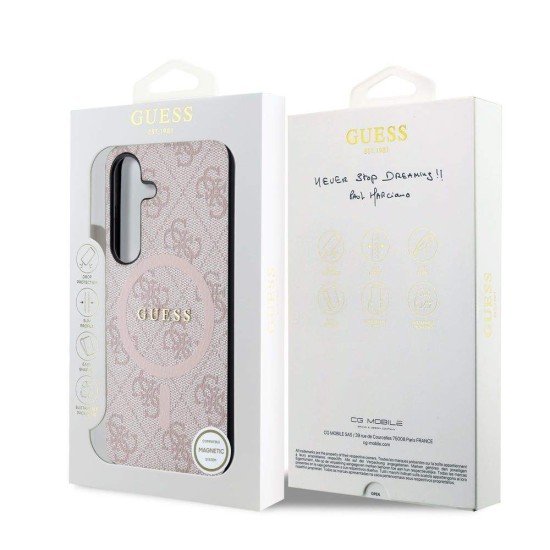 Husa Guess PU Leather 4G Colored Ring MagSafe pentru Samsung Galaxy S24, Roz Husa Guess PU Leather 4G Colored Ring MagSafe pentru Samsung Galaxy S24, Roz (Bakr, GUHMS24SG4GFRP) by www.silkase.ro