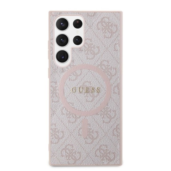Husa Guess PU Leather 4G Colored Ring MagSafe pentru Samsung Galaxy S24 Ultra, Roz Husa Guess PU Leather 4G Colored Ring MagSafe pentru Samsung Galaxy S24 Ultra, Roz (Bakr, GUHMS24LG4GFRP) by www.silkase.ro