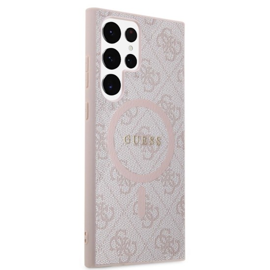 Husa Guess PU Leather 4G Colored Ring MagSafe pentru Samsung Galaxy S24 Ultra, Roz Husa Guess PU Leather 4G Colored Ring MagSafe pentru Samsung Galaxy S24 Ultra, Roz (Bakr, GUHMS24LG4GFRP) by www.silkase.ro