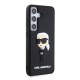 Husa Karl Lagerfeld 3D Rubber Ikonik pentru Samsung Galaxy S24, Neagra (Bakr, KLHCS24S3DRKINK) by www.silkase.ro