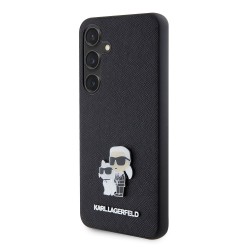 Husa Karl Lagerfeld PU Saffiano Metal Karl and Choupette pentru Samsung Galaxy S24, Black Husa Karl Lagerfeld PU Saffiano Metal Karl and Choupette pentru Samsung Galaxy S24, Black