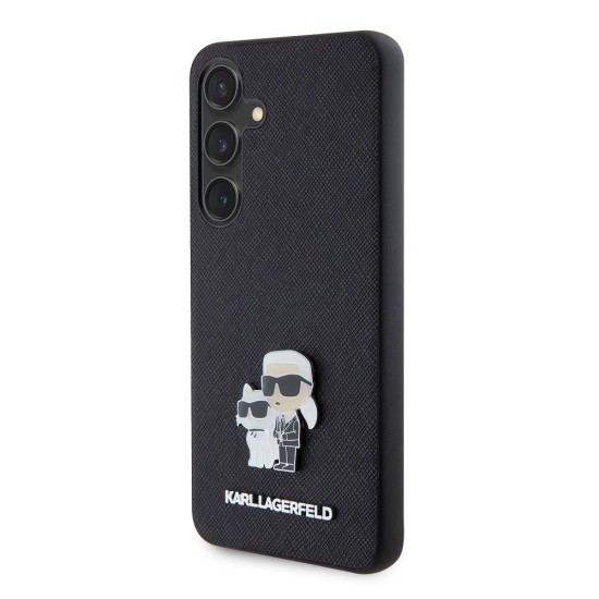 Husa Karl Lagerfeld PU Saffiano Metal Karl and Choupette pentru Samsung Galaxy S24, Black Husa Karl Lagerfeld PU Saffiano Metal Karl and Choupette pentru Samsung Galaxy S24, Black (Bakr, KLHCS24SPSAKCMPK) by www.silkase.ro