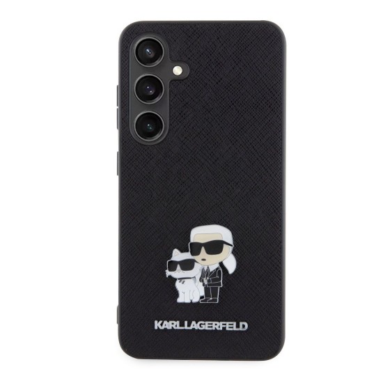 Husa Karl Lagerfeld PU Saffiano Metal Karl and Choupette pentru Samsung Galaxy S24, Black Husa Karl Lagerfeld PU Saffiano Metal Karl and Choupette pentru Samsung Galaxy S24, Black (Bakr, KLHCS24SPSAKCMPK) by www.silkase.ro