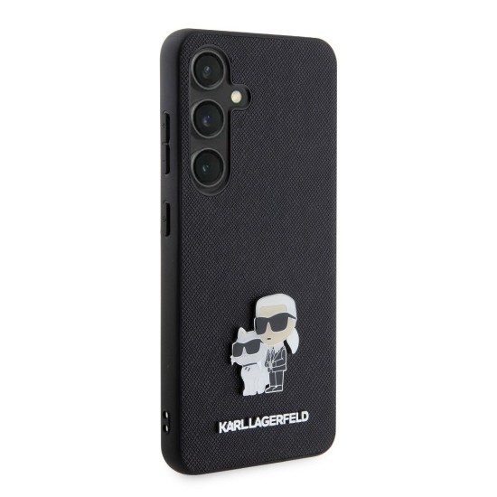 Husa Karl Lagerfeld PU Saffiano Metal Karl and Choupette pentru Samsung Galaxy S24, Black Husa Karl Lagerfeld PU Saffiano Metal Karl and Choupette pentru Samsung Galaxy S24, Black (Bakr, KLHCS24SPSAKCMPK) by www.silkase.ro