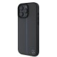 Husa Mercedes Leather Blue Stripe MagSafe pentru iPhone 16 Pro, Gri Antracit (Bakr, MEHMP16L23RURBA) by www.silkase.ro