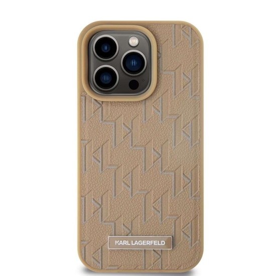 Husa Karl Lagerfeld PU Leather Monogram Metal Logo MagSafe pentru iPhone 14 Pro Max, Bej Husa Karl Lagerfeld PU Leather Monogram Metal Logo MagSafe pentru iPhone 14 Pro Max, Bej (Bakr, KLHMP14XPKHPORPE) by www.silkase.ro