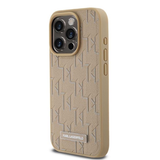 Husa Karl Lagerfeld PU Leather Monogram Metal Logo MagSafe pentru iPhone 14 Pro Max, Bej Husa Karl Lagerfeld PU Leather Monogram Metal Logo MagSafe pentru iPhone 14 Pro Max, Bej (Bakr, KLHMP14XPKHPORPE) by www.silkase.ro