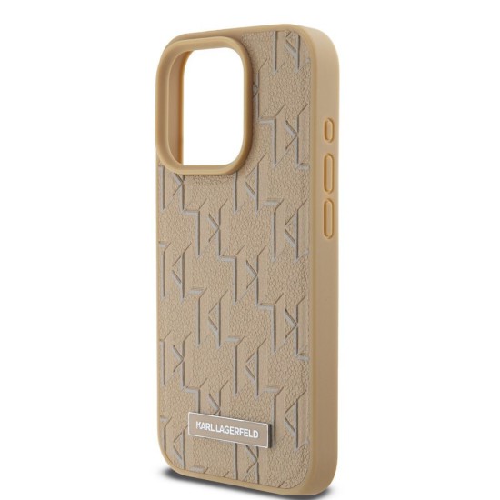 Husa Karl Lagerfeld PU Leather Monogram Metal Logo MagSafe pentru iPhone 14 Pro Max, Bej Husa Karl Lagerfeld PU Leather Monogram Metal Logo MagSafe pentru iPhone 14 Pro Max, Bej (Bakr, KLHMP14XPKHPORPE) by www.silkase.ro