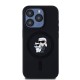 Husa Karl Lagerfeld Liquid Silicone Karl and Choupette MagSafe pentru iPhone 15 Pro, Neagra (Bakr, KLHMP15LSCMKCRHK) by www.silkase.ro
