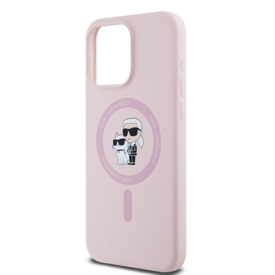 Husa Karl Lagerfeld Liquid Silicone Karl and Choupette MagSafe pentru iPhone 15 Pro, Roz Husa Karl Lagerfeld Liquid Silicone Karl and Choupette MagSafe pentru iPhone 15 Pro, Roz (Bakr, KLHMP15LSCMKCRHP) by www.silkase.ro