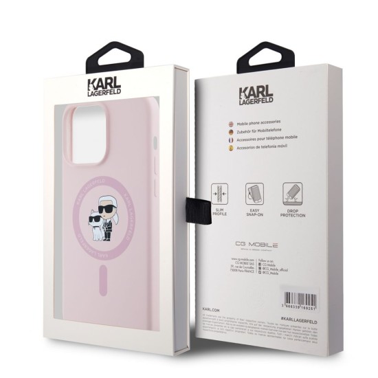 Husa Karl Lagerfeld Liquid Silicone Karl and Choupette MagSafe pentru iPhone 15 Pro, Roz Husa Karl Lagerfeld Liquid Silicone Karl and Choupette MagSafe pentru iPhone 15 Pro, Roz (Bakr, KLHMP15LSCMKCRHP) by www.silkase.ro