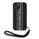Husa Karl Lagerfeld PU Saffiano Athleisure Stripe and Strap pentru iPhone 15, Roz (Bakr, KLHCP15SPAMSCNSP) by www.silkase.ro