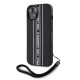 Husa Karl Lagerfeld PU Saffiano Athleisure Stripe and Strap pentru iPhone 15, Roz (Bakr, KLHCP15SPAMSCNSP) by www.silkase.ro