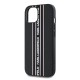 Husa Karl Lagerfeld PU Saffiano Athleisure Stripe and Strap pentru iPhone 15, Roz (Bakr, KLHCP15SPAMSCNSP) by www.silkase.ro