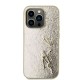 Husa Karl Lagerfeld Wrinkled PU Signature Logo pentru iPhone 15 Pro Max, Aurie (Bakr, KLHCP15XPFMFBKMD) by www.silkase.ro