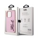 Husa Karl Lagerfeld Wrinkled PU Signature Logo pentru iPhone 15 Pro, Roz (Bakr, KLHCP15LPFMFBKMP) by www.silkase.ro