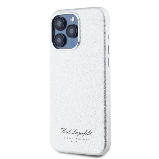 Husa Karl Lagerfeld Grained PU Hotel RSG pentru iPhone 15 Pro Max, Gri Husa Karl Lagerfeld Grained PU Hotel RSG pentru iPhone 15 Pro Max, Gri (Bakr, KLHCP15XPGWCMKHG) by www.silkase.ro