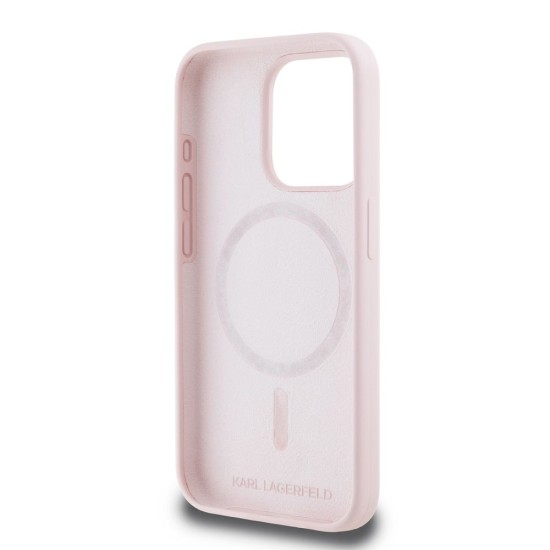 Husa Karl Lagerfeld Liquid Silicone Double Heads MagSafe pentru iPhone 15 Pro, Roz Husa Karl Lagerfeld Liquid Silicone Double Heads MagSafe pentru iPhone 15 Pro, Roz (Bakr, KLHMP15LSKCHPPLP) by www.silkase.ro