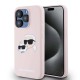 Husa Karl Lagerfeld Liquid Silicone Double Heads MagSafe pentru iPhone 15 Pro Max, Roz (Bakr, KLHMP15XSKCHPPLP) by www.silkase.ro
