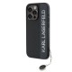 Husa Karl Lagerfeld PU Saffiano Rhinestone Charm pentru iPhone 15 Pro, Neagra (Bakr, KLHCP15LPSAKDGCK) by www.silkase.ro