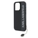 Husa Karl Lagerfeld PU Saffiano Rhinestone Charm pentru iPhone 15 Pro, Neagra (Bakr, KLHCP15LPSAKDGCK) by www.silkase.ro
