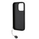 Husa Karl Lagerfeld PU Saffiano Rhinestone Charm pentru iPhone 15 Pro, Neagra (Bakr, KLHCP15LPSAKDGCK) by www.silkase.ro