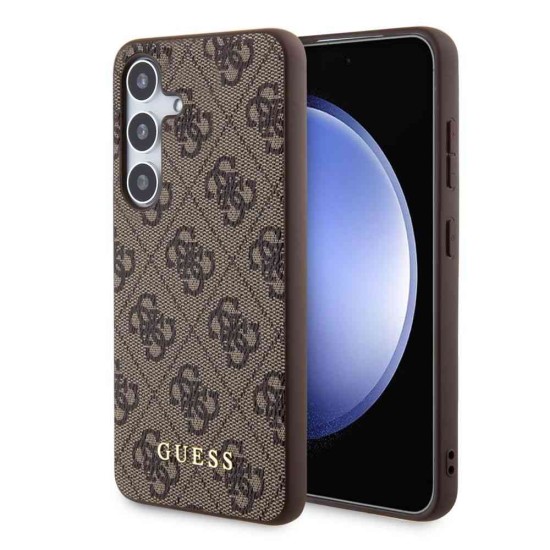 Husa Guess 4G pentru Samsung Galaxy S24, Maro (Bakr, GUHCS24SG4GFBR) by www.silkase.ro