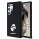 Husa Karl Lagerfeld Liquid Silicone Metal Karl and Choupette pentru Samsung Galaxy S24 Ultra, Neagra (Bakr, KLHCS24LSMHKCNPK) by www.silkase.ro