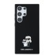 Husa Karl Lagerfeld Liquid Silicone Metal Karl and Choupette pentru Samsung Galaxy S24 Ultra, Neagra (Bakr, KLHCS24LSMHKCNPK) by www.silkase.ro