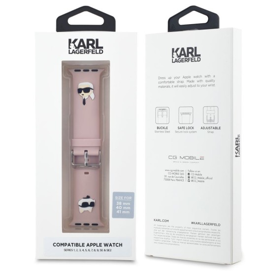 Curea Karl Lagerfeld Karl and Choupette Head NFT pentru Apple Watch 38/40/41mm, Roz Curea Karl Lagerfeld Karl and Choupette Head NFT pentru Apple Watch 38/40/41mm, Roz (Bakr, KLAWMSLKCNP) by www.silkase.ro