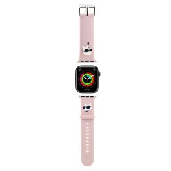 Curea Karl Lagerfeld Karl and Choupette Head NFT pentru Apple Watch 42/44/45/46/49mm Pink