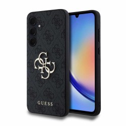 Husă Guess PU 4G Metal Logo pentru Samsung Galaxy A35 5G, Grey