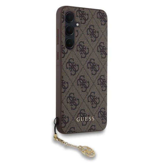 Husa Guess 4G Charm pentru Samsung Galaxy A35 5G, Maro (Bakr, GUHCSA35GF4GBR) by www.silkase.ro