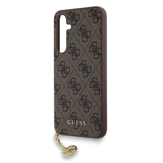 Husa Guess 4G Charm pentru Samsung Galaxy A35 5G, Maro (Bakr, GUHCSA35GF4GBR) by www.silkase.ro