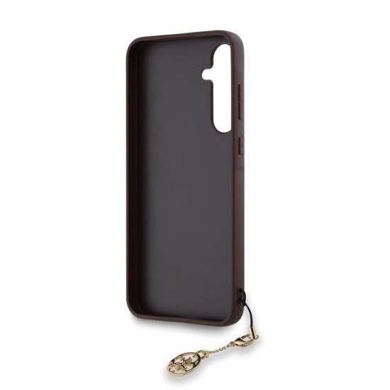 Husa Guess 4G Charm pentru Samsung Galaxy A35 5G, Maro (Bakr, GUHCSA35GF4GBR) by www.silkase.ro