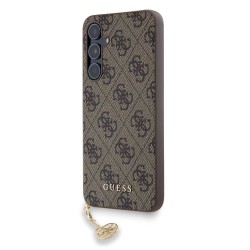 Husa Guess 4G Charm pentru Samsung Galaxy A55, Maro
